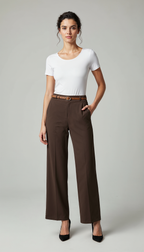 with belts trouser بنطلون مع حزام