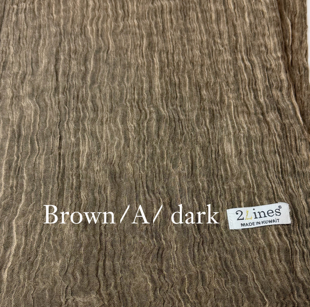 SHIBORI SCARF BROWN /وشاح نسائي