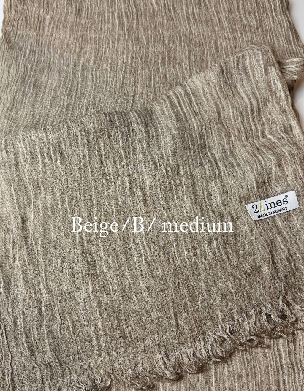 SHIBORI SCRAF BEIGE /وشاح نسائي
