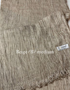 SHIBORI SCRAF BEIGE /وشاح نسائي