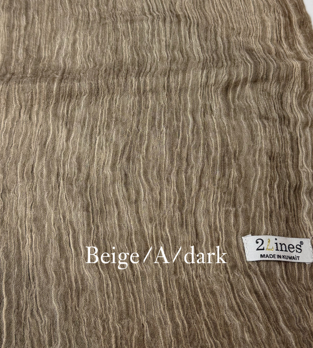 SHIBORI SCRAF BEIGE /وشاح نسائي