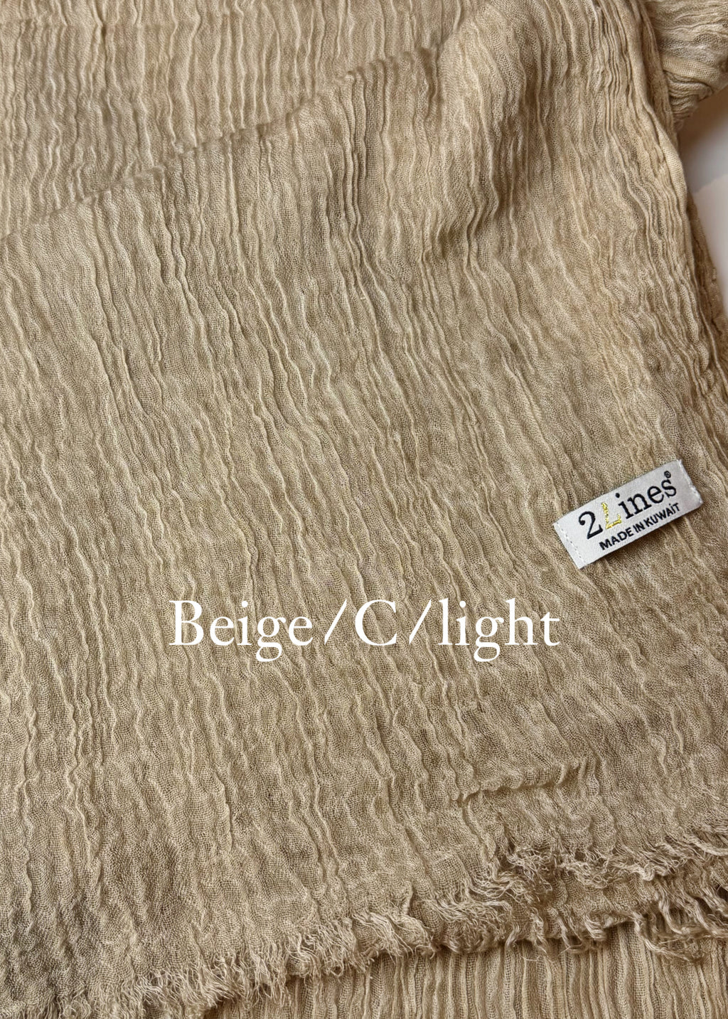 SHIBORI SCRAF BEIGE /وشاح نسائي