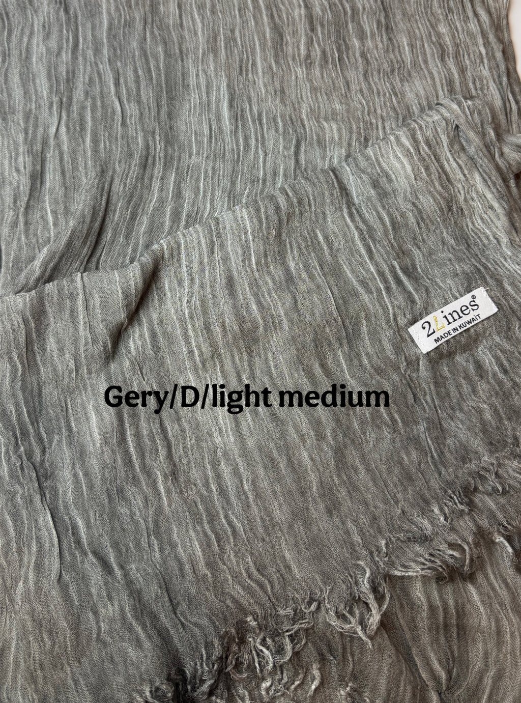 SHIBORI SCARF GREY /وشاح نسائي