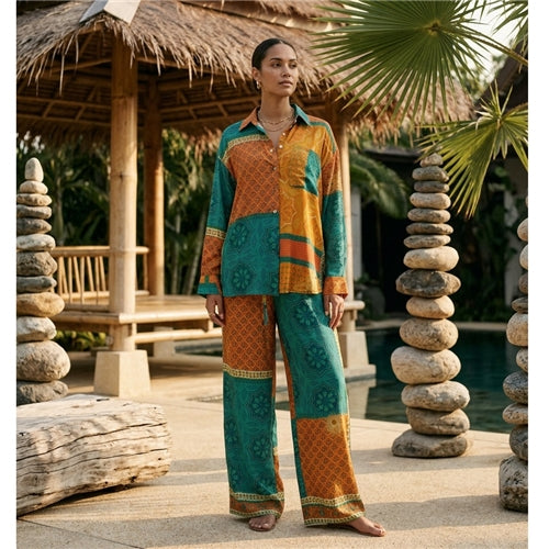 Patchwork Paradise Set/بدلة نسائية
